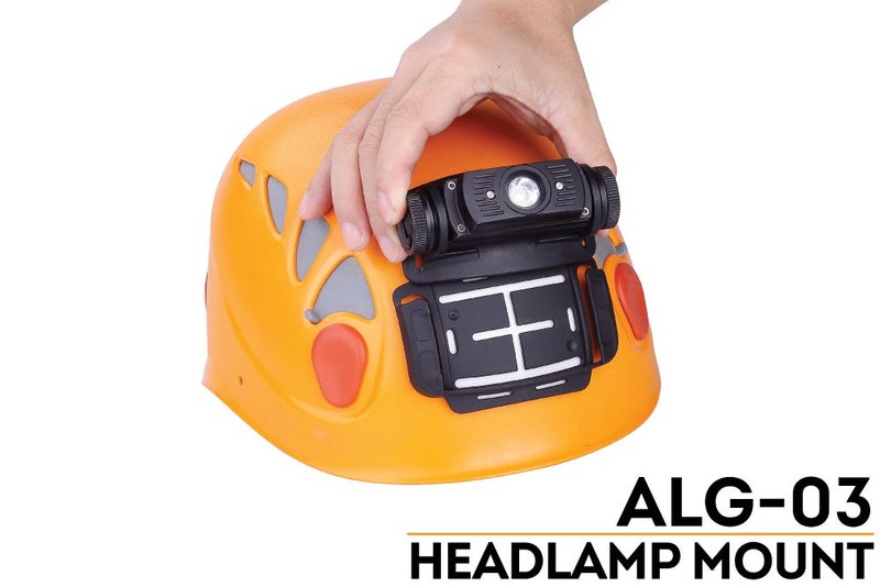 EdisonBright Fenix ALG-03 headlamp helmet mount with EdisonBright Battery Case for HL55 & HL60R - Image 2